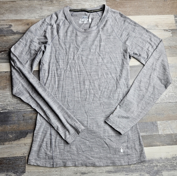 SmartWool XS Gray Classic Merini Wool Thermal Baselayer Long Sleeve Shirt - Picture 1 of 10